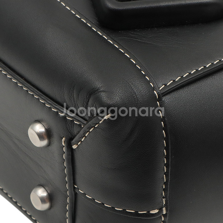 보테가베네타 블랙 카프스킨 아르코 스몰 토트백--6