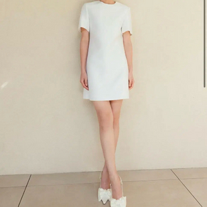 (구해요) 오르 orr 울 실크 미니 드레스 화이트 s