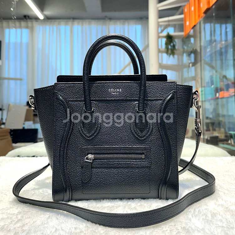 셀린느 러기지백 나노 블랙-H102802--0