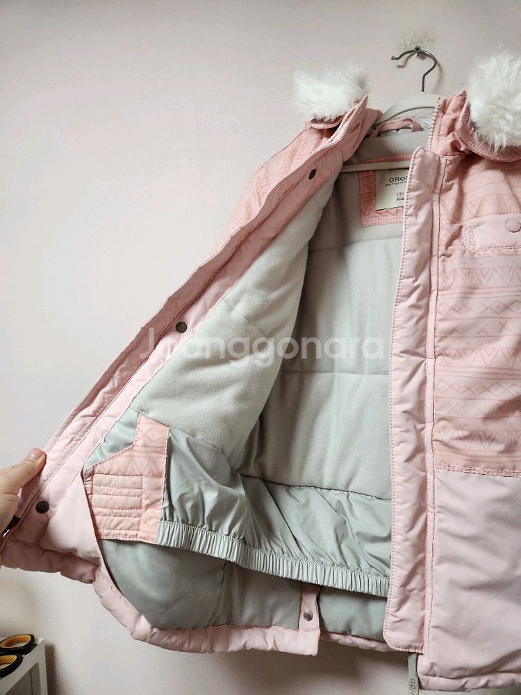 130사이즈 오후 피치색 스키복 상의 자켓--5