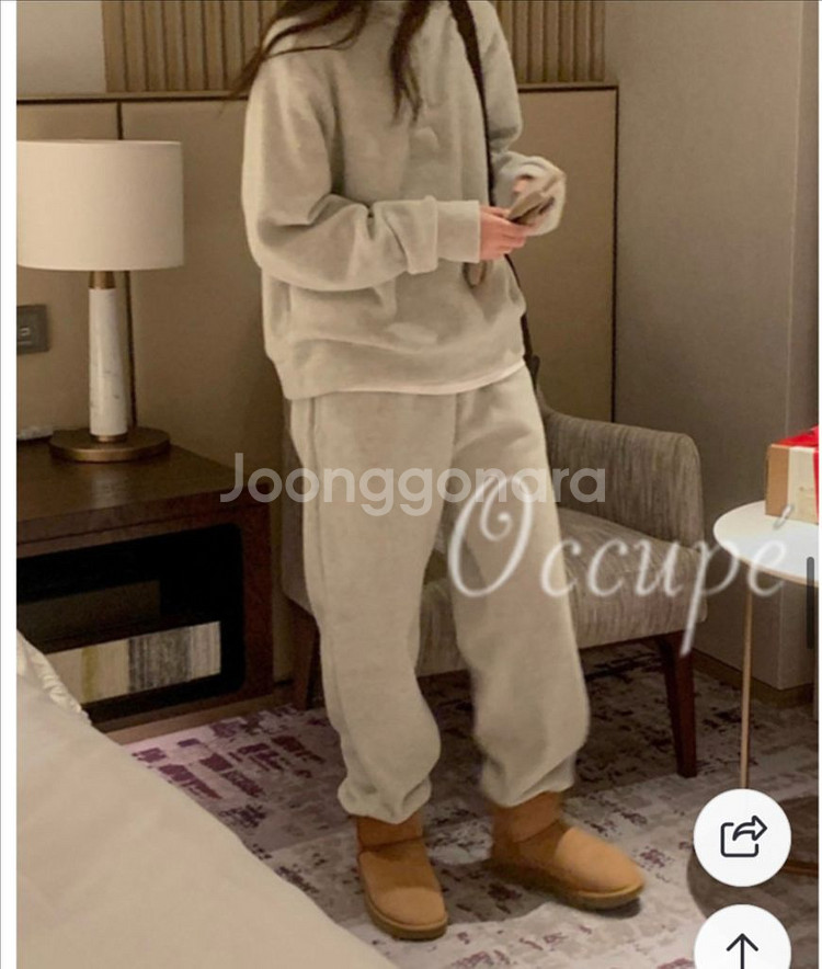 후리스 조거 트레이닝 그레이색상--1