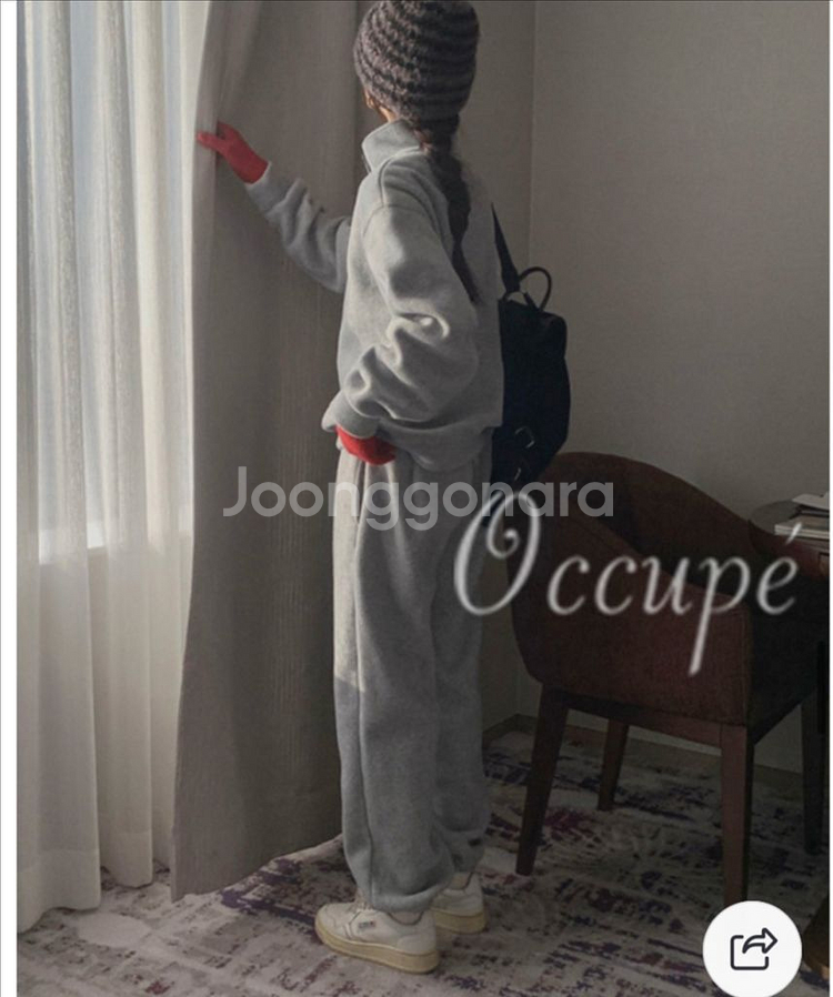 후리스 조거 트레이닝 그레이색상--2