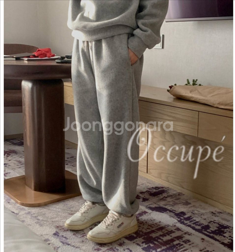 후리스 조거 트레이닝 그레이색상--3