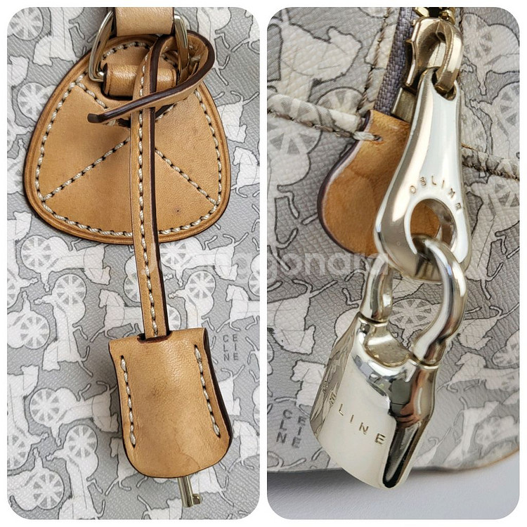 정품 셀린느 그레이 마차 토트백--7