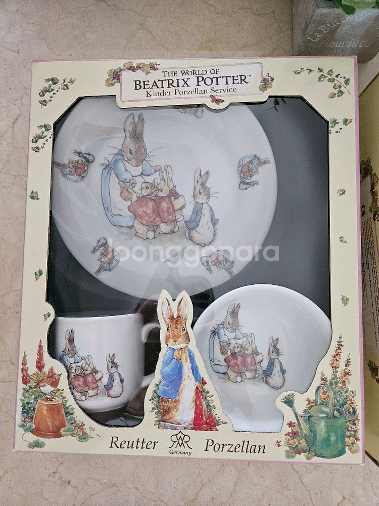 (새상품)독일 로이터 포셀린 피터래빗 어린이세트 판매해요(택포)--0