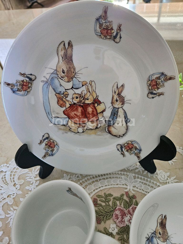 (새상품)독일 로이터 포셀린 피터래빗 어린이세트 판매해요(택포)--2
