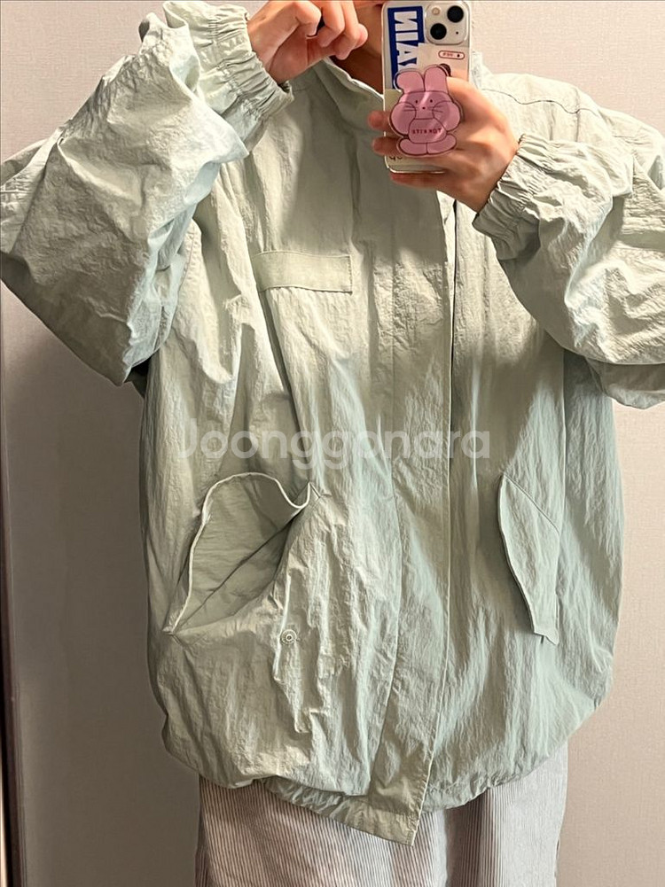 민트색 커플 바람막이M (2개)--5