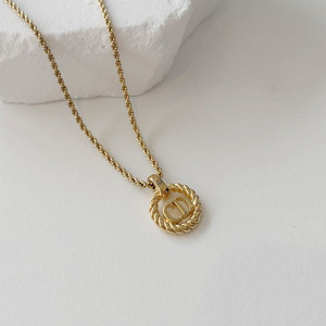 크리스찬 디올 원형 꼬임 CD로고 목걸이 NO.70