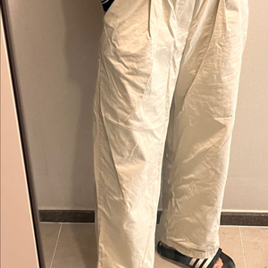 라퍼지스토어 아이보리 워시드코튼 밴딩팬츠S