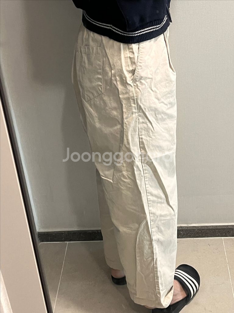 라퍼지스토어 아이보리 워시드코튼 밴딩팬츠S--2
