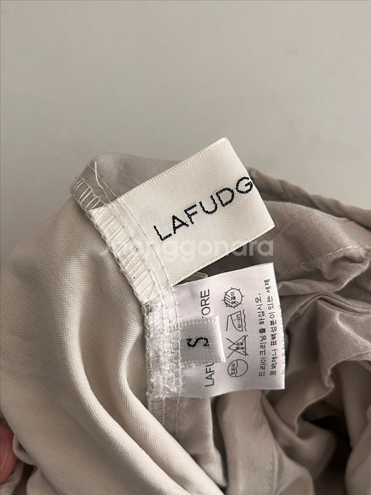 라퍼지스토어 아이보리 워시드코튼 밴딩팬츠S--7