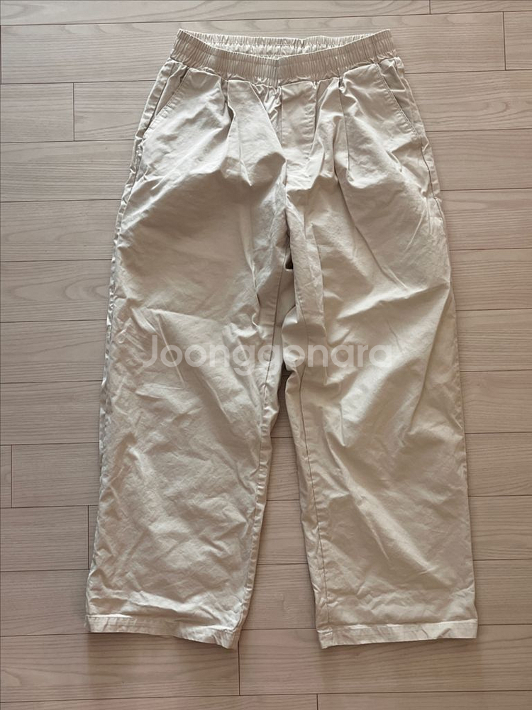 라퍼지스토어 아이보리 워시드코튼 밴딩팬츠S--3