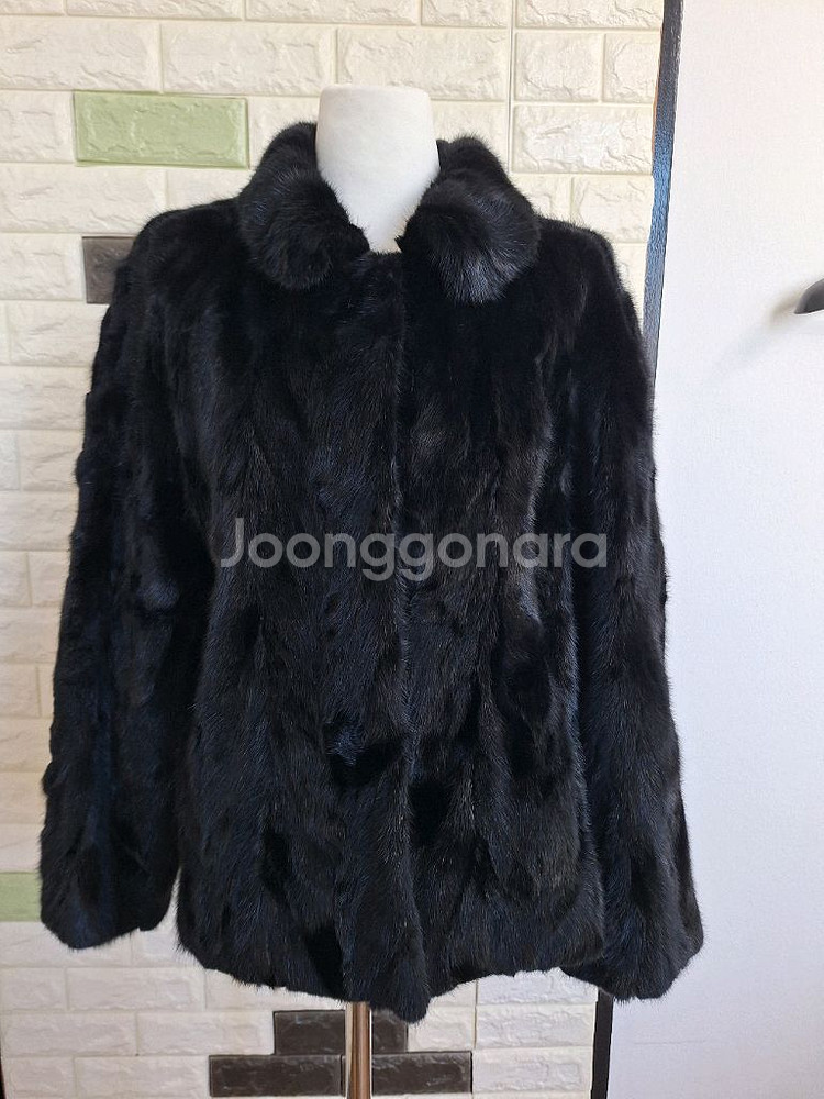 블랙 밍크 자켓66-77 새상품--0