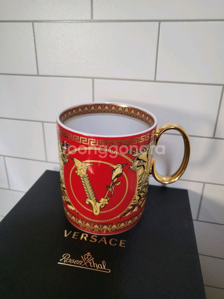 베르사체 비르투스 홀리데이 핸들 머그--1