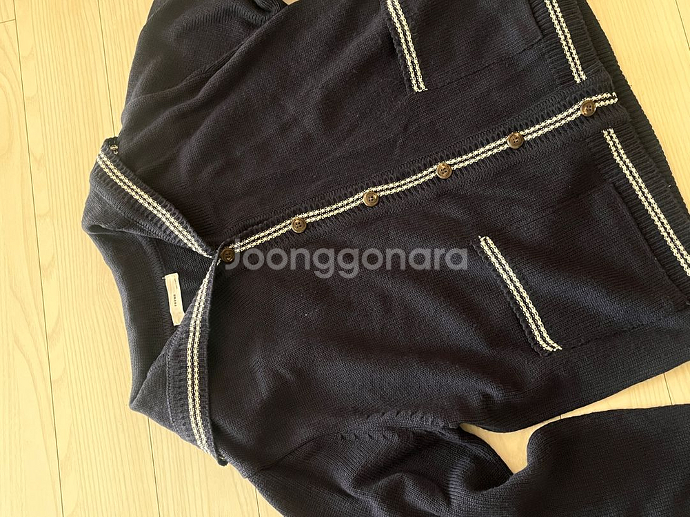 리코이 네이비 세일러카라 니트가디건--9