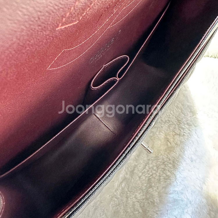 샤넬 클래식 캐비어 플랩백 블랙/은장-H102801--6