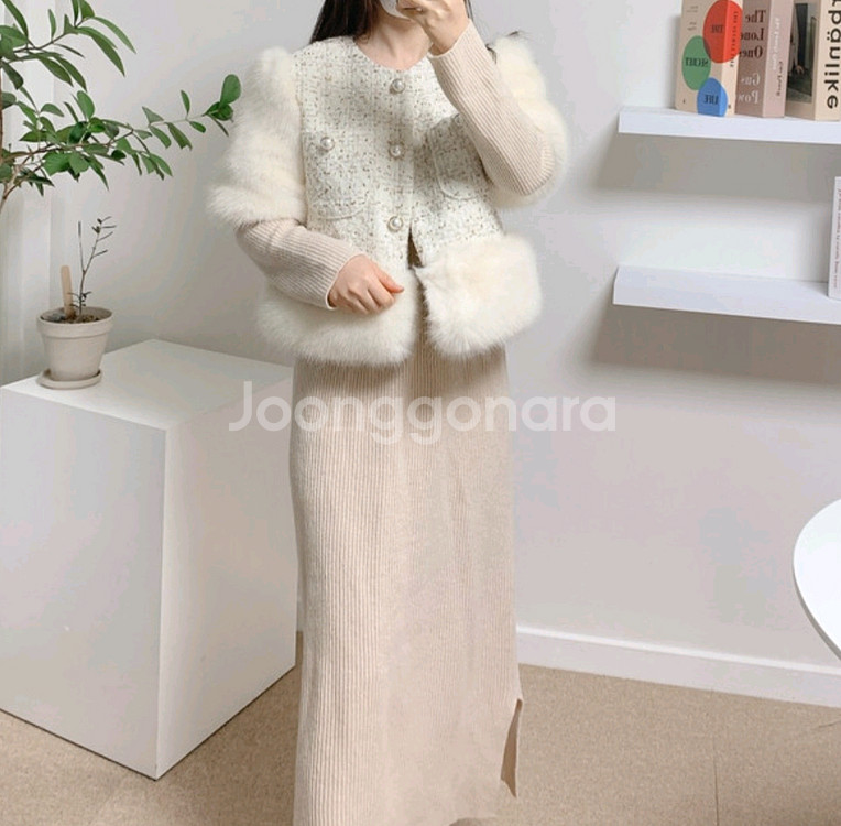 BY FLOW 밍크 퍼 숏 자켓F--1