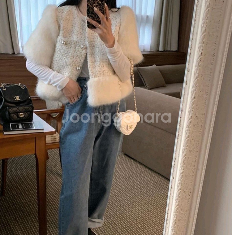 BY FLOW 밍크 퍼 숏 자켓F--2