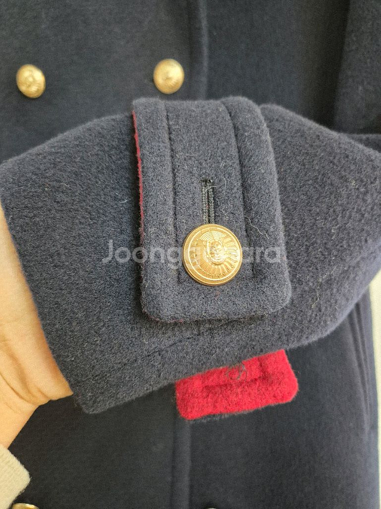 BLUMIN 네이비 울100 금장 코트--6