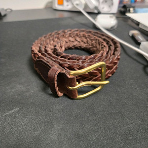 바스통 904 다크브라운 위빙 벨트