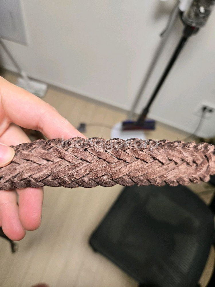 바스통 904 다크브라운 위빙 벨트--2