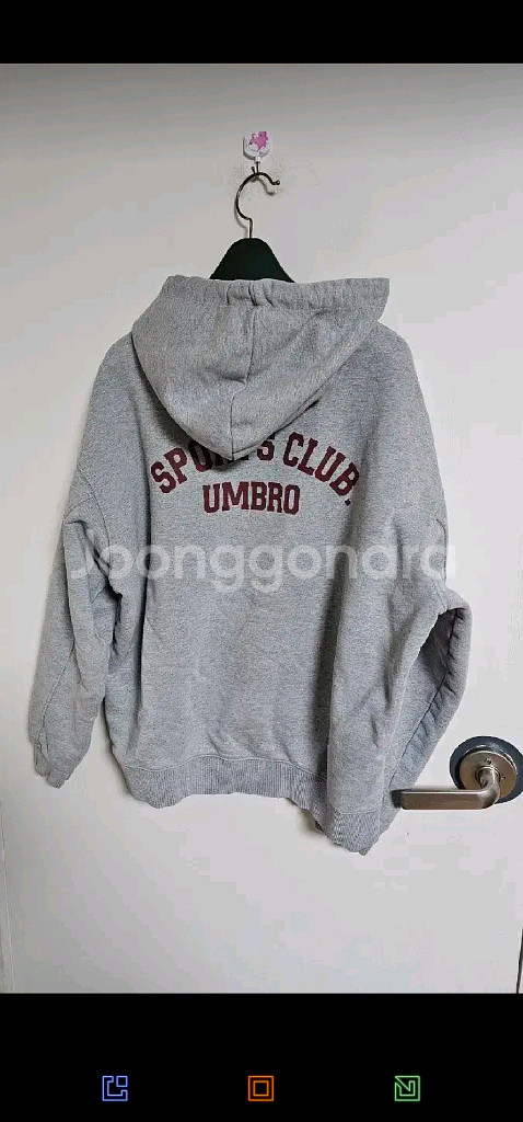 엄브로 아치 레터링 후드티 남녀공용--1