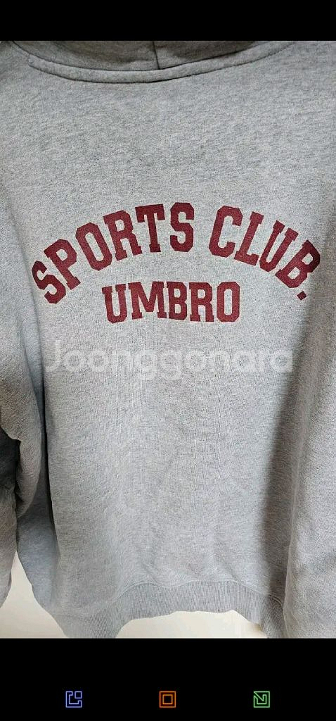 엄브로 아치 레터링 후드티 남녀공용--2