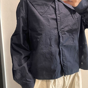 리코이 네이비 세일러카라 블라우스