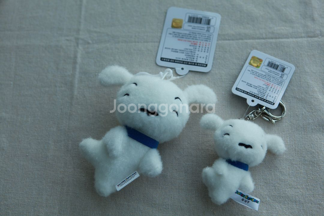 짱구는못말려 흰둥이 소형 인형 키링 가방고리 4종--1
