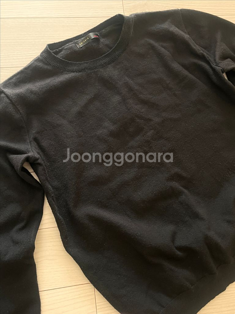 리코이 블랙 세미크롭 니트--3