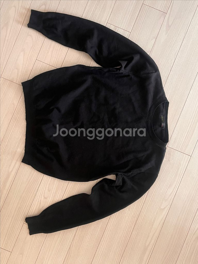 리코이 블랙 세미크롭 니트--5