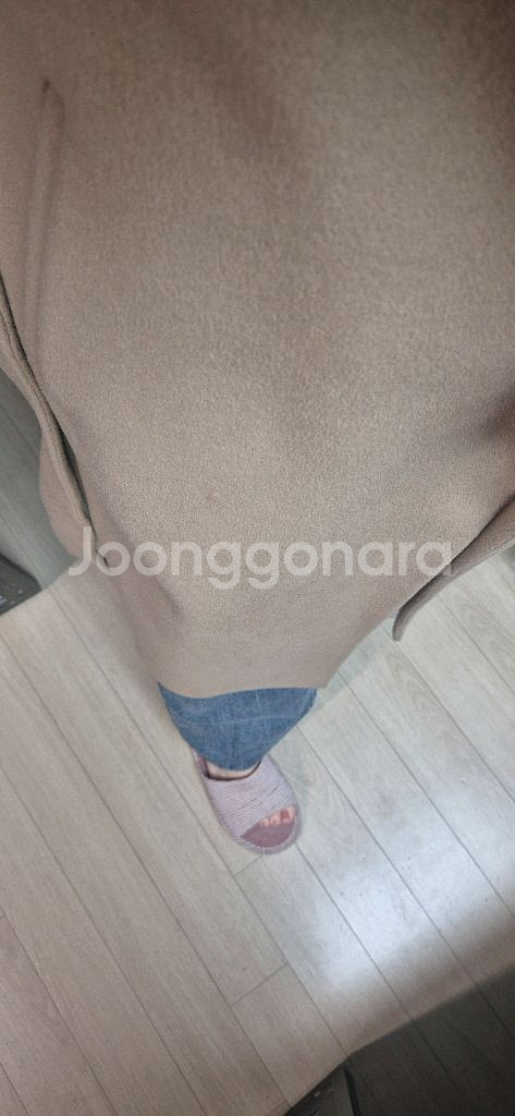 모조에스핀 모100% 베이지 코트--2