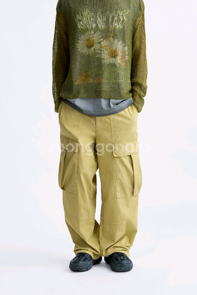 자라 카고 면 바지 (M)--5