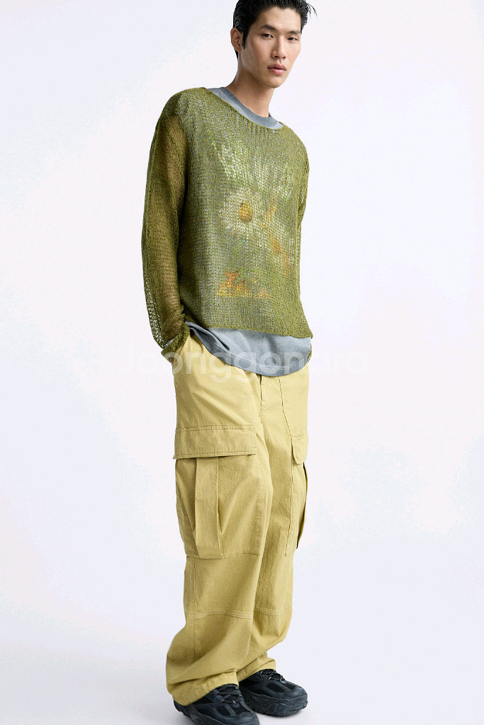 자라 카고 면 바지 (M)--8