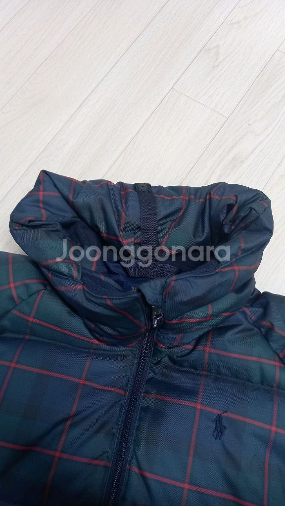 남아여아160 폴로랄프로렌 후드체크 덕다운패딩--3