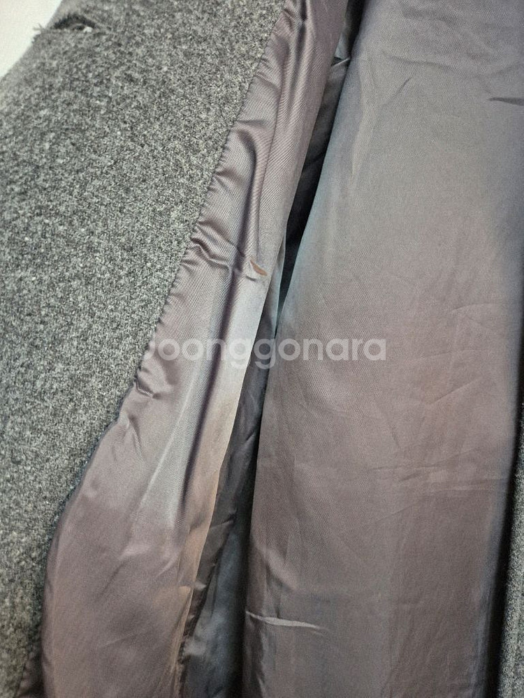 플라스틱아일랜드 회색 모직 코트--5