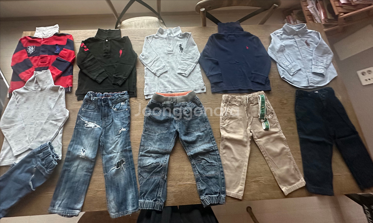 폴로 남아 24m 셔츠, 카라티, 팬츠 등--0