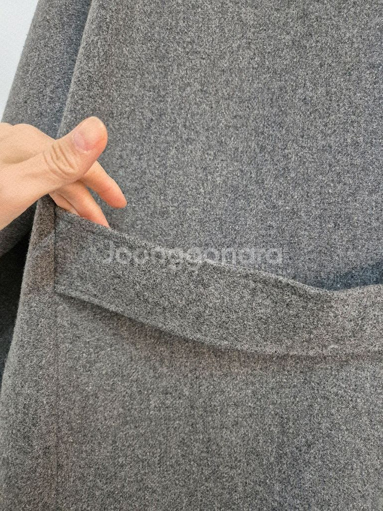 플라스틱아일랜드 회색 모직 코트--13