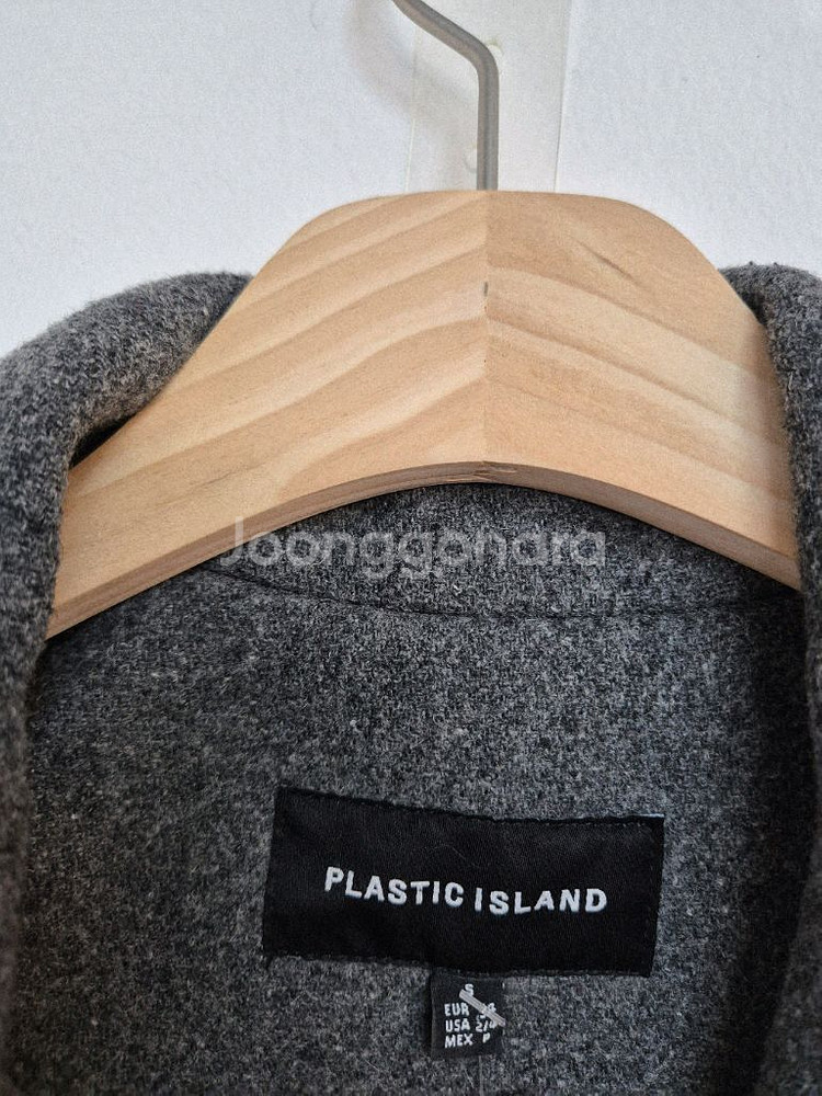 플라스틱아일랜드 회색 모직 코트--14