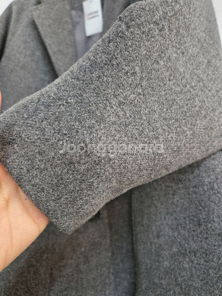 플라스틱아일랜드 회색 모직 코트--16