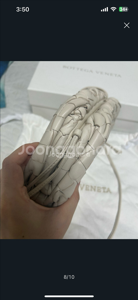 보테가베네타 만두백 아이보리 미니--7