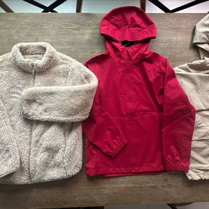 유니클로 150사이즈 가을 겨울 옷, 후리스 바람막이