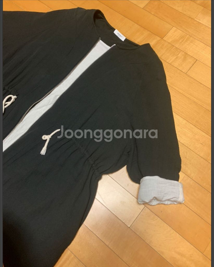 세상편한 블랙 롱 집업 가디건 55~77 프리사이즈--3