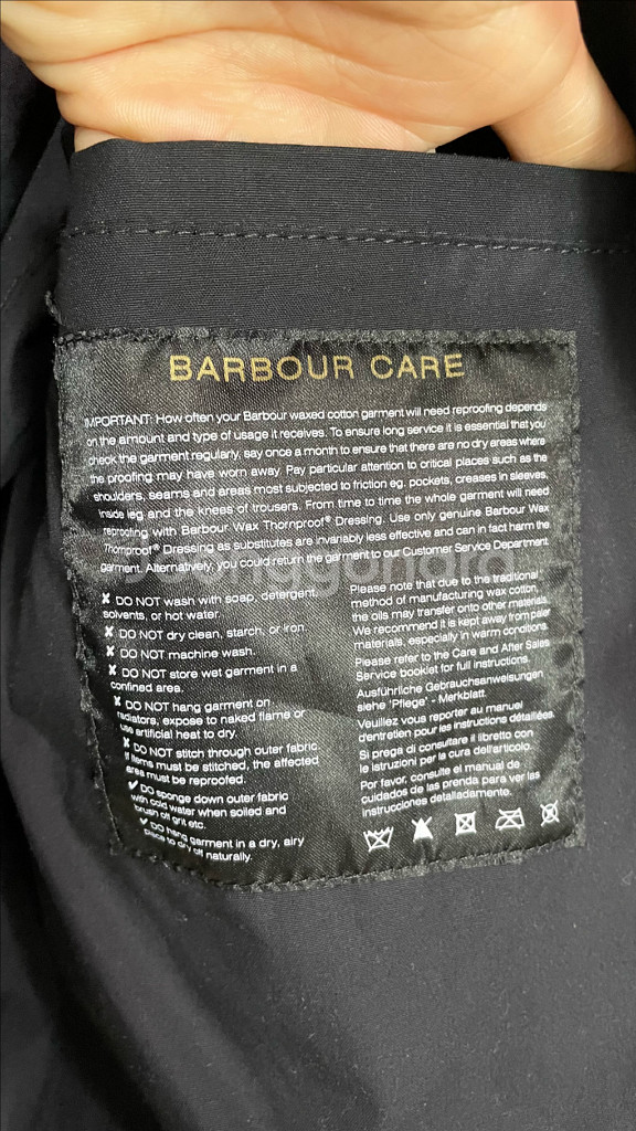 Barbour 블랙 왁스 자켓 XL 105--3