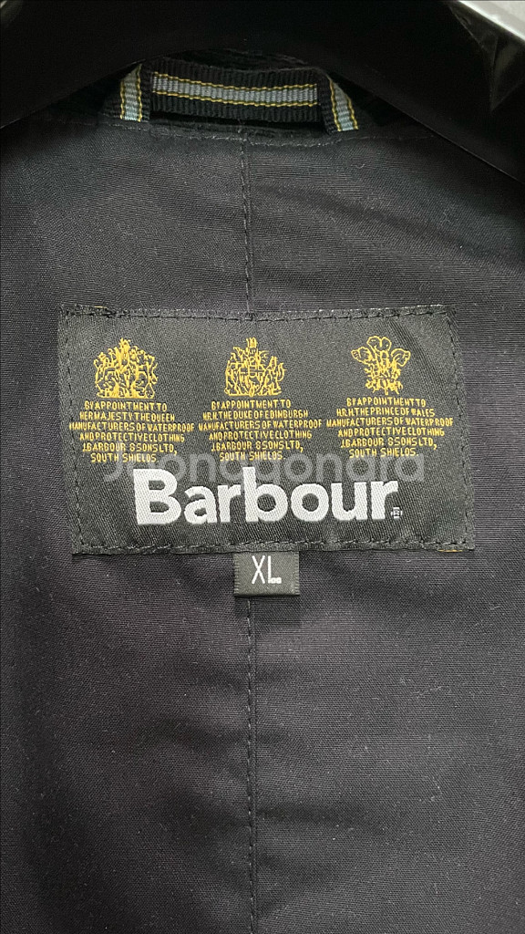 Barbour 블랙 왁스 자켓 XL 105--2
