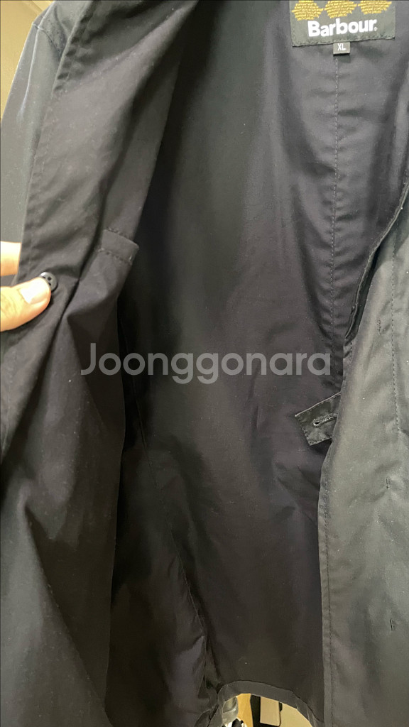 Barbour 블랙 왁스 자켓 XL 105--4