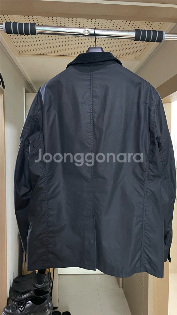 Barbour 블랙 왁스 자켓 XL 105--5