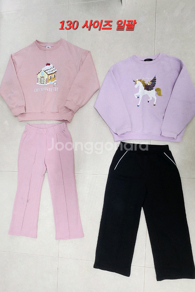 여아 기모 상하복 130사이즈 4벌일괄--5