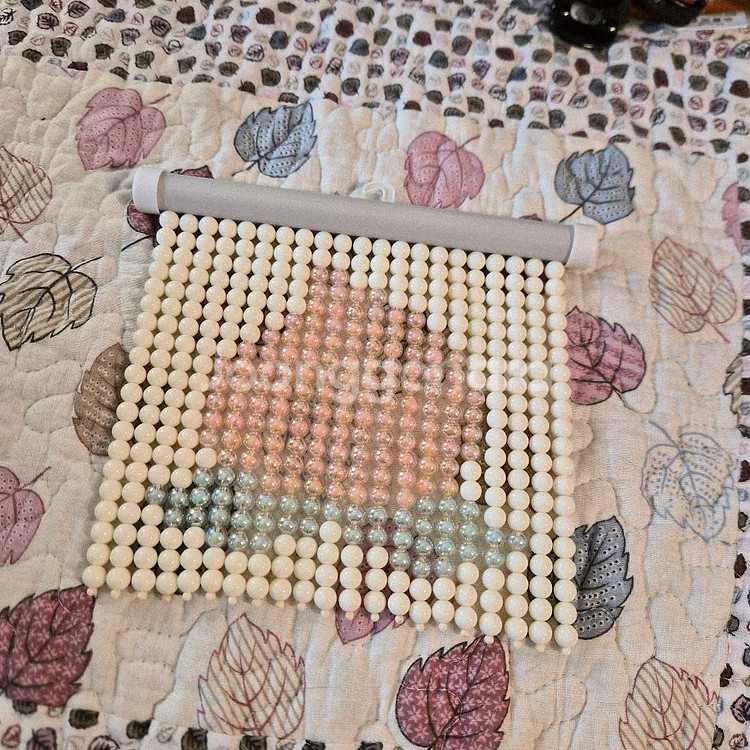 복숭아 비즈발 (완성품/새상품) /소품--1