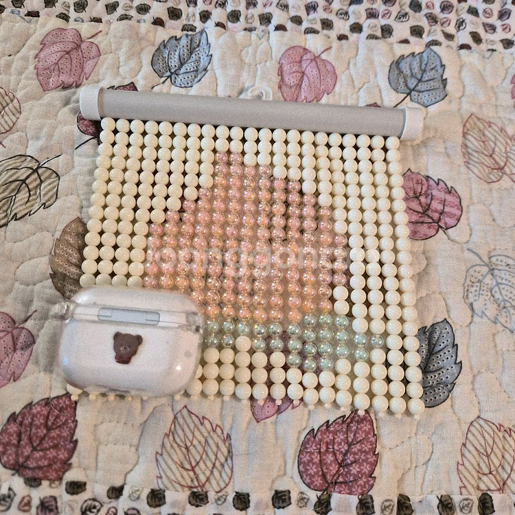 복숭아 비즈발 (완성품/새상품) /소품--2